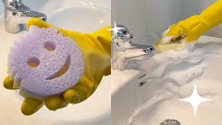 Relaxing Sudsy Sink Scrub ASMR Bliss of Squeezing amp Cleaning [upl. by Patten70]