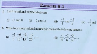 Class 7th maths l Exercise 81 l Chapter 8 l NCERT l Solution l Rational number l cbse board [upl. by Anilatak]