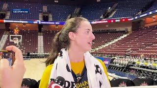 Caitlin Clark talks WNBA debut Lisa Bluder before Indiana Fevers season opener [upl. by Corin954]