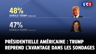 Présidentielle américaine  Donald Trump reprend l’avantage dans les sondages [upl. by Nadnerb]