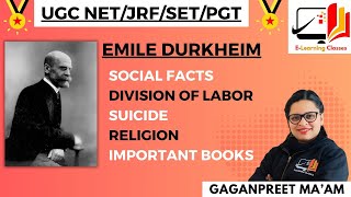 Emile Durkheim ENGHIN  UGC NETJRFSETPGT  All Concept Emile Durkheim By ELearning Classes [upl. by Mendie273]