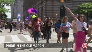 Pride in the CLE march in downtown Cleveland Moments from the 2024 event as Pride Month begins [upl. by Smukler]