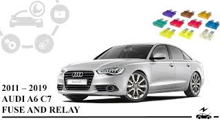 Fuse box diagram Audi A6 C7 2011  2019 and relay with assignment and location [upl. by Ancier]