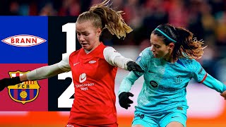 SK BRANN 1 vs 2 FC BARCELONA  UEFA WOMENS CHAMPIONS LEAGUE 🔵🔴 [upl. by Munn91]