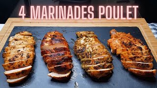 4 MARINADES EXPRESS POUR VOTRE POULET  FACILE ET RAPIDE [upl. by Nythsa183]