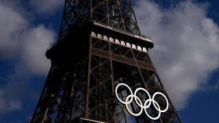 Paris skyline ahead of the Olympics Closing Ceremony Live Stream [upl. by Ahsoik882]