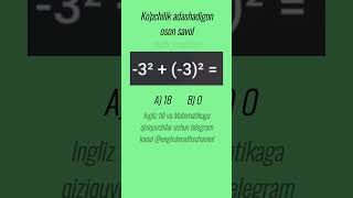 Mantiqiy savol matematika matematik boshqotirma testlar shorts [upl. by Wolfie]