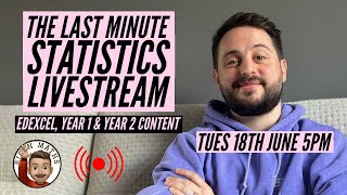 The Last Minute Statistics Livestream Bicen Maths Tues 18th June 5pm545pm [upl. by Collis]