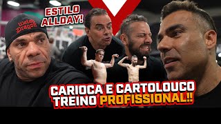 CARIOCA E CARTOLOUCO SENTIRAM NA PELE UM TREINO DE BODYBUILDER JORLAN E CORREA PUXARAM [upl. by Einhoj407]