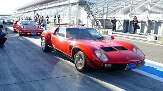 【世界に一台】幻の車、ランボルギーニ イオタが富士スピードウェイを走行！Lamborghini Jota Exhaust Sound [upl. by Lavern513]