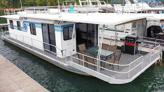 1987 Jamestowner 14 x 53 Aluminum Hull Houseboat For Sale on Norris Lake TN  SOLD [upl. by Nerek931]