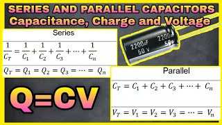 PHYSICS  SERIES amp PARALLEL CAPACITORS  Capacitance Charge and Voltage  TAGALOGENGLISH [upl. by Deidre]