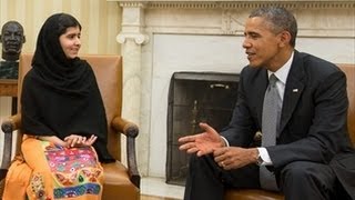 Malala Tells Obama The Truth Obama Drone Strikes [upl. by Oirram]