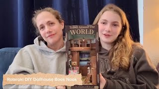 Rolaroki DIY Dollhouse Book Nook— shared by me and Ryli [upl. by Rahas]