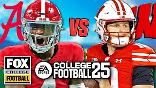 Alabama vs Wisconsin Big Noon Kickoff  College Football 25 Simulation [upl. by Adleme]