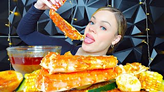 KING CRAB SEAFOOD BOIL MUKBANG  ASMR EATING [upl. by Ived]