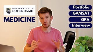 HOW TO APPLY TO NOTRE DAME DOCTOR OF MEDICINE  Postgrad Entry [upl. by Philbo]