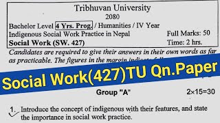 BSW TU Question Paper 2081 Exam  4th Year BA  Social Work Four Year Question Paper [upl. by Mountford]