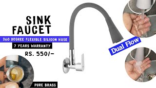 NEELKUND Smart Flexible Sink Faucet  360 Degree Flexible Silicon Hose amp Dual Flow  Installation👍 [upl. by Euqinorev]