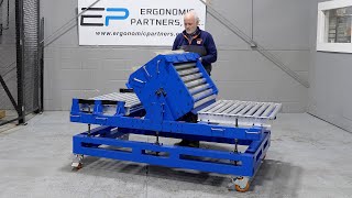 Portable Parts Conveyor Flipper Table [upl. by Chemash]