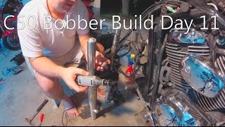 Suzuki Boulevard C50 Bobber Build Project Day 11 [upl. by Phyl213]