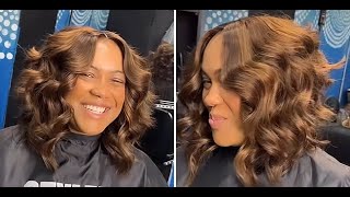 Perfect MESSY BOB Cut Easy amp Quick Long Layered Bob Haircut  Waves Hairstyle for Women [upl. by Eceela]