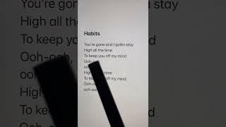 Tove Lo  Habits Stay High Lyrics in Karaoke  Sujal Khadgi🖤 [upl. by Vernice]