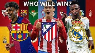 My 2425 La Liga TABLE PREDICTIONS [upl. by Aundrea564]