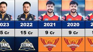 😎Rashid Khan IPL Salary Per Season 2017 2023  Rohit Sharma IPL Price 2023 [upl. by Noyart]