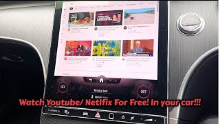 How To Watch YoutubeNetflix In the New C Class and S Class Mercedes Benz 2023  2022 [upl. by Asusej]