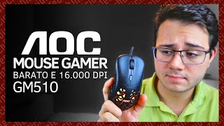 REVIEW Mouse Gamer AOC GM510 ULTRALEVE  Barato ergonômico e com 16000 DPI [upl. by Leia990]