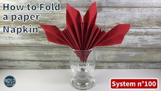 Fold a paper napkin in the glass  Napkin Folding DIY [upl. by Lihkin]