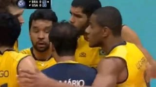 Liga Mundial de Volei Masculino 2013 jogo 1 Brasil 3 x 1 Estados Unidos  FIVB World League [upl. by Gennie]