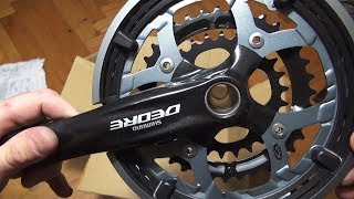 Change Crankset square taper FCTS32 to Hollowtech 2 Shimano Deore M590 and BB MT800 [upl. by Nappie]