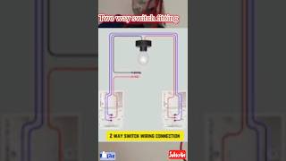 Two way Light switch wiring connection  how to give connection of electrical switch  shorts ty [upl. by Conlen]