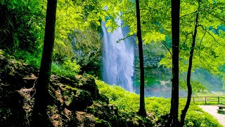 Waterfalls from Above 10 Hours No Sound — 4K Nature Screensaver [upl. by Eintihw217]