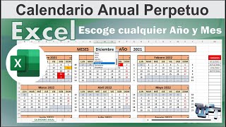 Calendario Anual Perpetuo en Excel [upl. by Annairdua558]