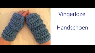 haken vingerloze handschoenen makkelijk [upl. by Erastes]