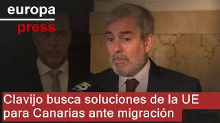 Clavijo espera que la Comisión Europea vaya a Canarias con quotsolucionesquot ante crisis migratoria [upl. by Hauge]