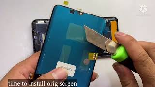 Redmi note 10 Lite lcd replacment Original with finger print [upl. by Macri]