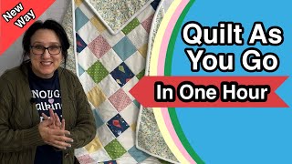 🔥 1 Hour Quilt As You Go QUILT ❣️ [upl. by Orlosky562]