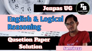 English amp Logical Reasoning Question Paper Solution  Jenpas  ug 2024  Solution Video [upl. by Nayd]