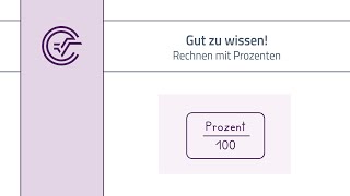 Rechnen mit Prozenten  Gut zu wissen [upl. by Enwad477]