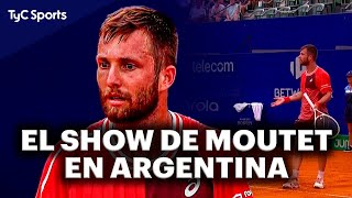 EL SHOW DE CORENTIN MOUTET EN EL ARGENTINA OPEN 🔥 DE SACAR DE ABAJO A TOMAR GASEOSA Y MÁS 🎾 [upl. by Arissa]