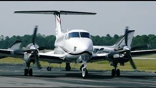 CLOSEUP  Beechcraft B300 King Air 350  Startup Taxi and Takeoff at Destin Airport [upl. by Lobell872]