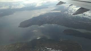 Tromso airport take off the artic circle from air Norway [upl. by Alard]