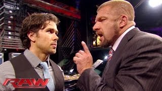 Triple H gives Brad Maddox specific orders for the Daniel Bryan vs The Shield Gauntlet Match Raw [upl. by Nivad]