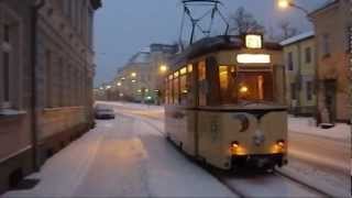 Weihnachtsstraßenbahn 2012 in Strausberg [upl. by Eilahtan868]