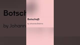 Botschaft by Johannes Brahms ipa 3시간 연속 [upl. by Pillyhp]