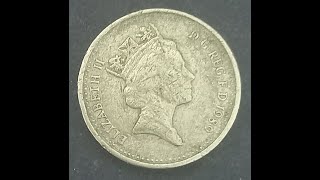 1989 ERROR 1 POUND COIN QUEEN ELIZABETH II quotNEMO ME IMPUNE LACESSITquot Upside Down [upl. by Surad]